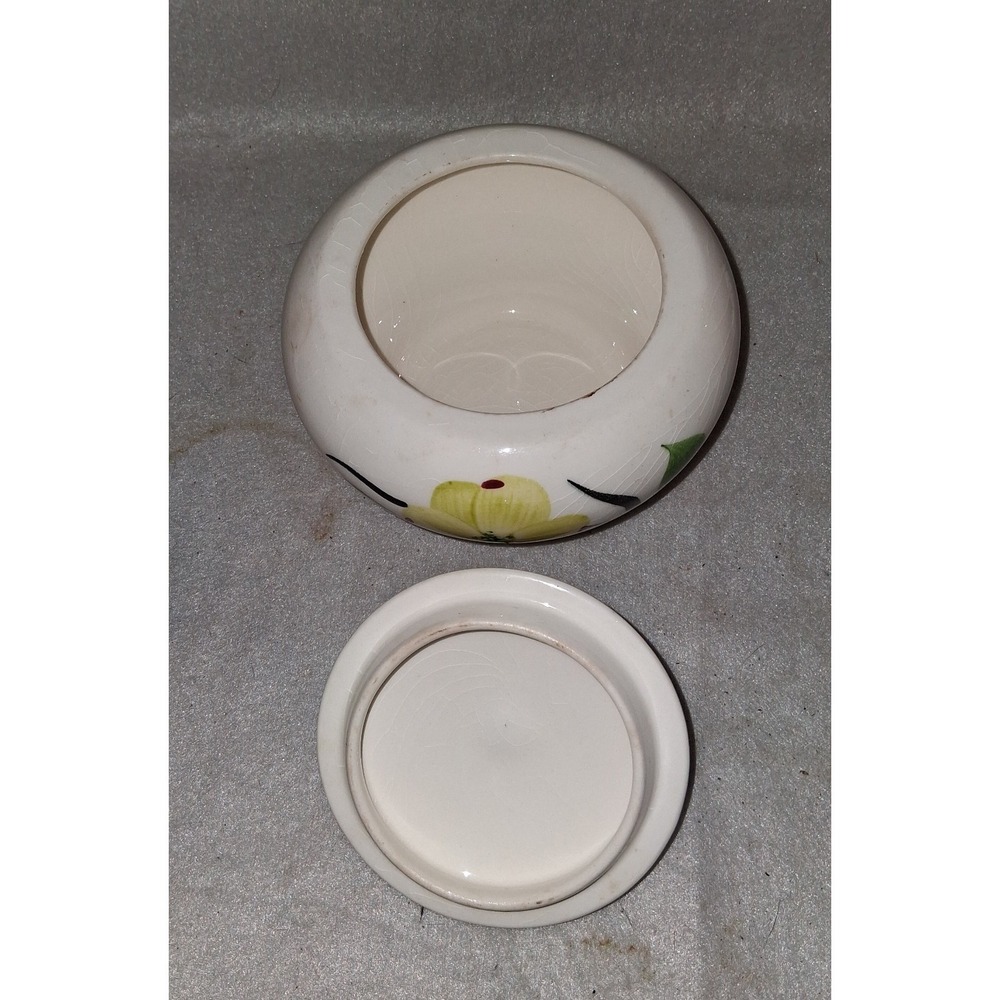 VTG Sugar Bowl Joni Dixie Dogwood by BLUE RIDGE Southern Pottery - Picture 4 of 5